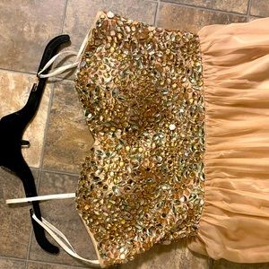 Champagne prom dress